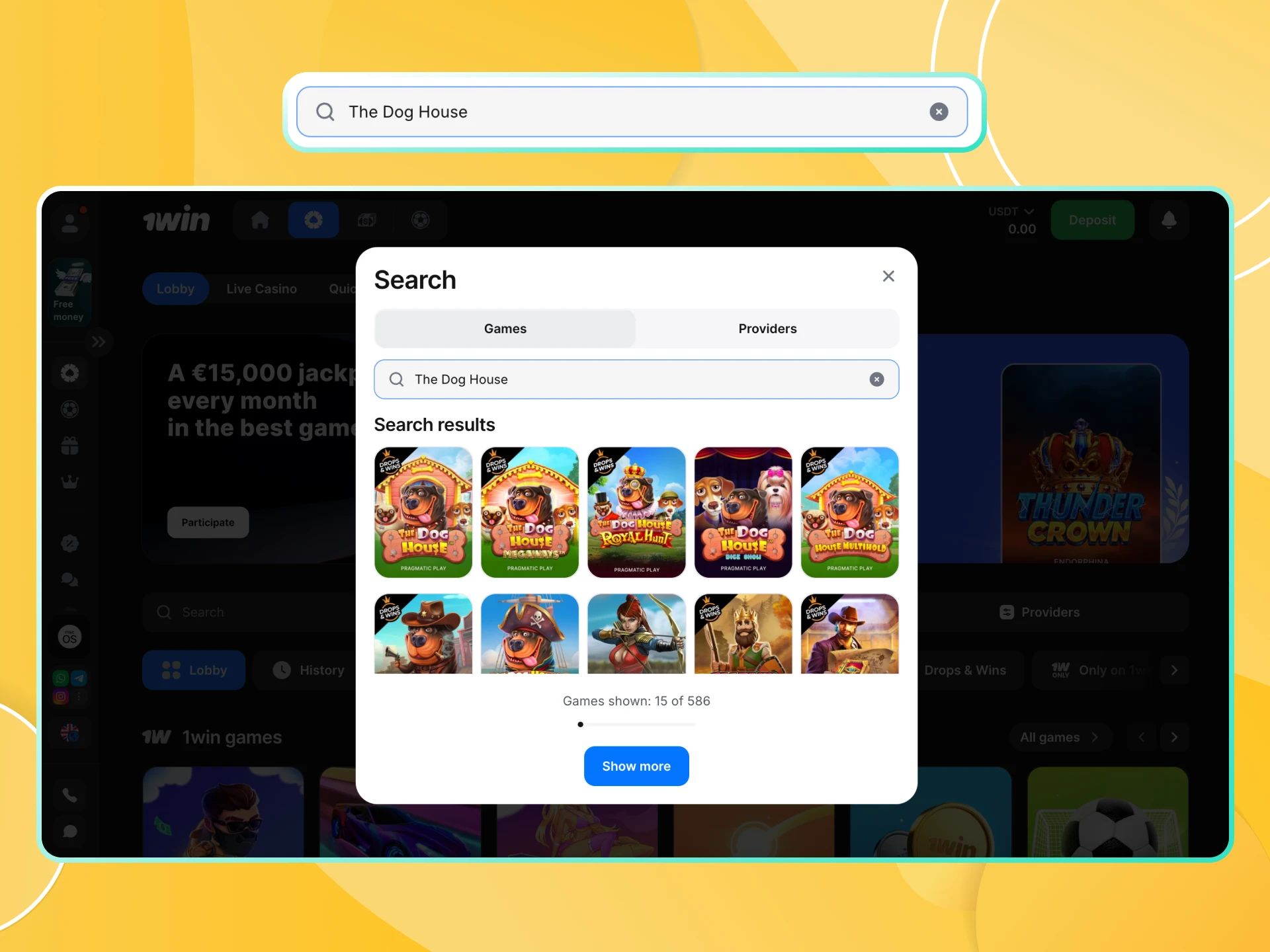 Choose a casino and challenge your luck to win in the Dog House slot.