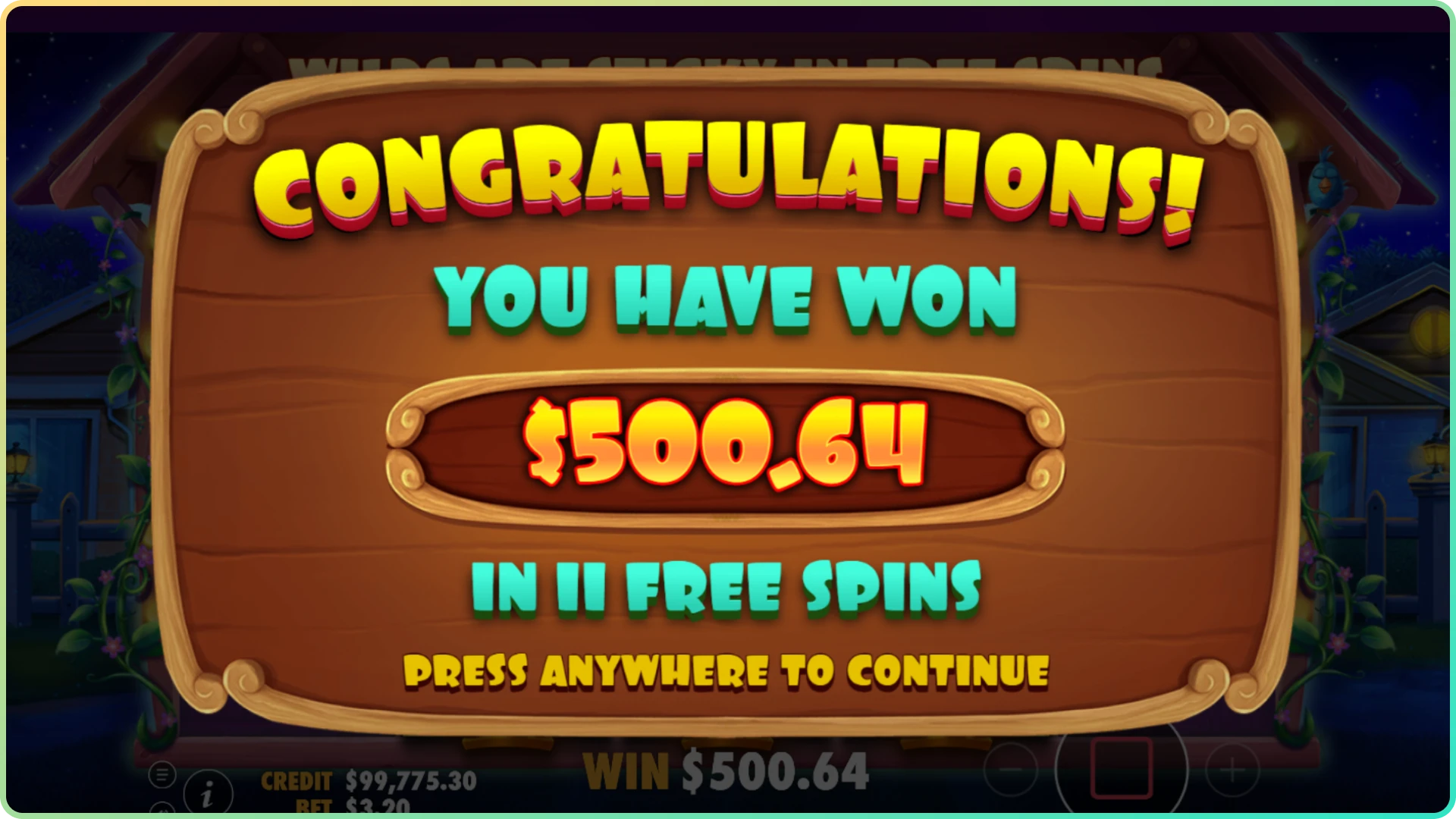 Participate in the bonus round and claim your winnings in the Dog House game.