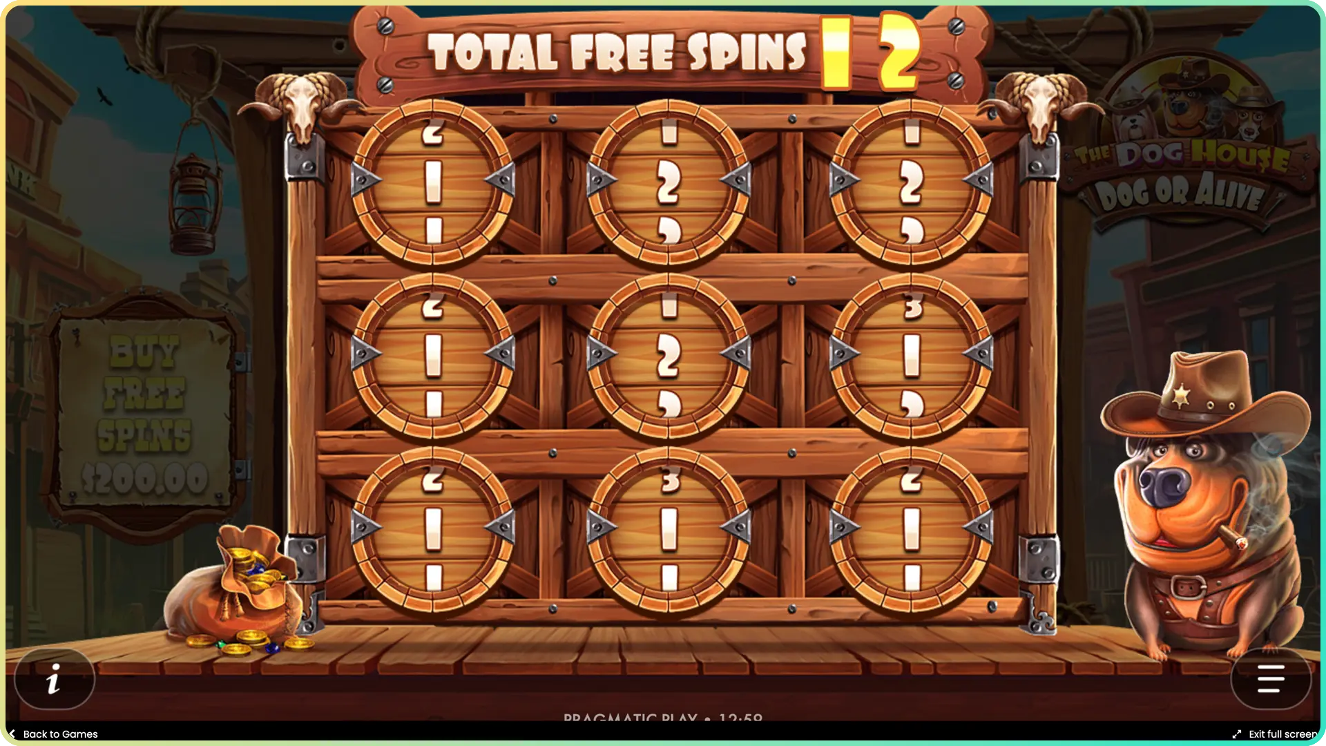 Activate free spins in Dog House Dog or Alive and boost your chances.