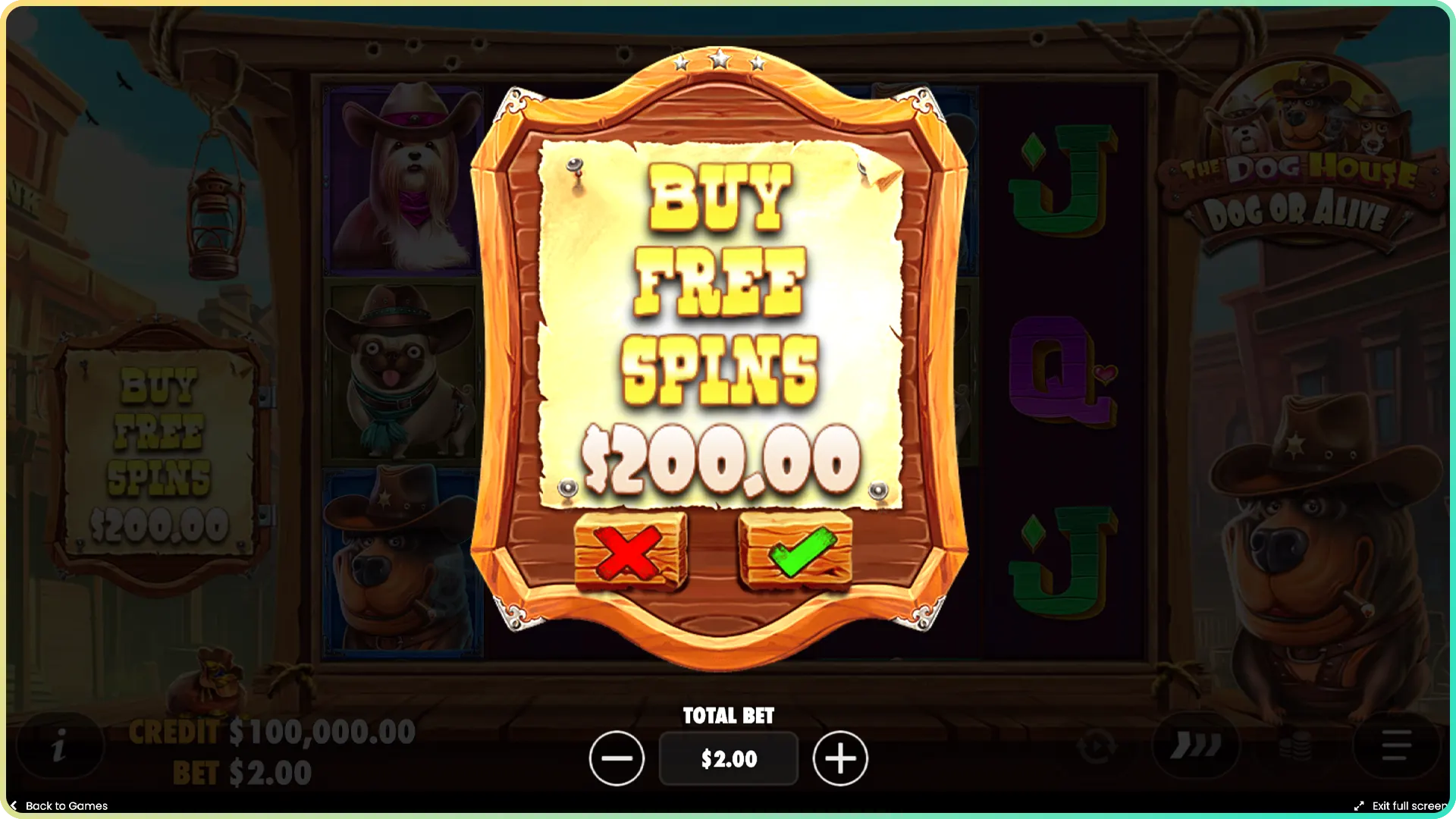 Buy free spins in Dog House Dog or Alive and jump into the bonus.